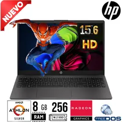 HP - Laptop 255 G10 Athlon Silver 7120 Ram 8Gb SSD 256Gb 15.6" HD FreeDos