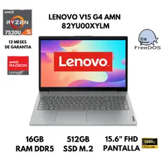 LENOVO - LAPTOP V15 G4 AMN AMD RYZEN 5-7520U 16GB RAM 512GB SSD 156 FHD FREEDOS