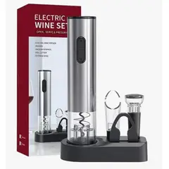 GENERICO - SET 5 EN 1 SACACORCHO AUTOMATICO DE VINOS