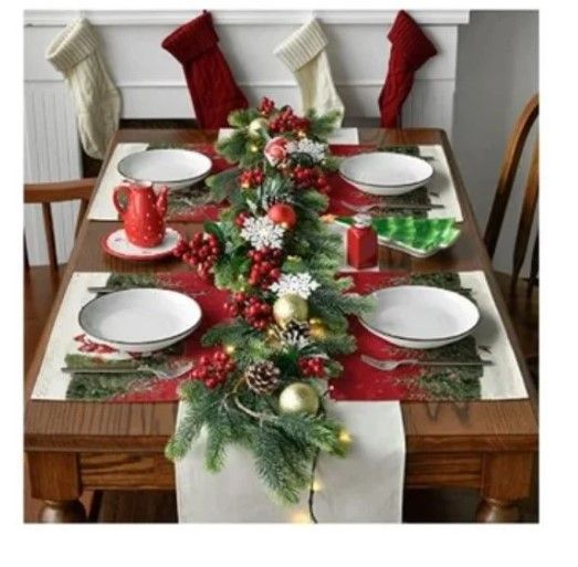Set individual de tela navideño calidad A1