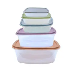 OEM - Set 5 Taper Contenedor Rectangular y Organizador de Cocina con Tapa