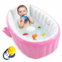 GENERICO - Bañera de Bebe Baño Inflable Antideslizantes con Inflador