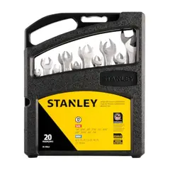 STANLEY - Llaves mixtas combinadas 20 piezas, Métricas/Pulgadas