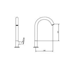 VAINSA - Grifería tipo Ganso para Cocina en Bronce Cromado Vainsa