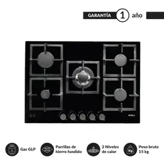 FDV - Encimera Empotrable Black 75 Gas GLP