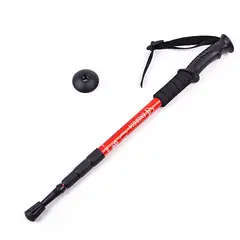 GENERICO - Baston de trekking camping deporte caminata viaje - Rojo