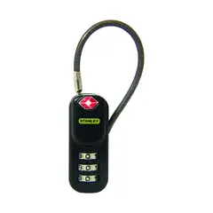 STANLEY - CANDADO DE COMBINACION PARA MALETA - TRAVELMAX NEGRO