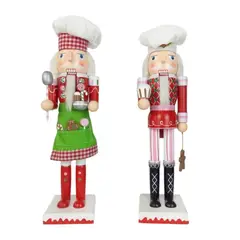 GENERICO - Cascanueces Navidad Chef 38 cms - Set x 02