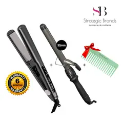 LIZZE - Plancha Alisadora y Rizador 32mm Extreme con Peine de Regalo
