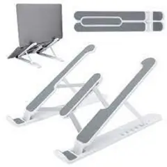 GENERICO - Soporte base para laptop o tablet graduable Blanco