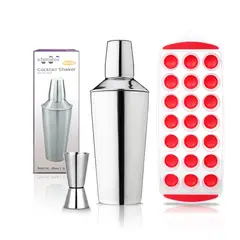 ICHIMATSU - Coctelera Basic de 750 ml + Dual Jigger + Obsequio