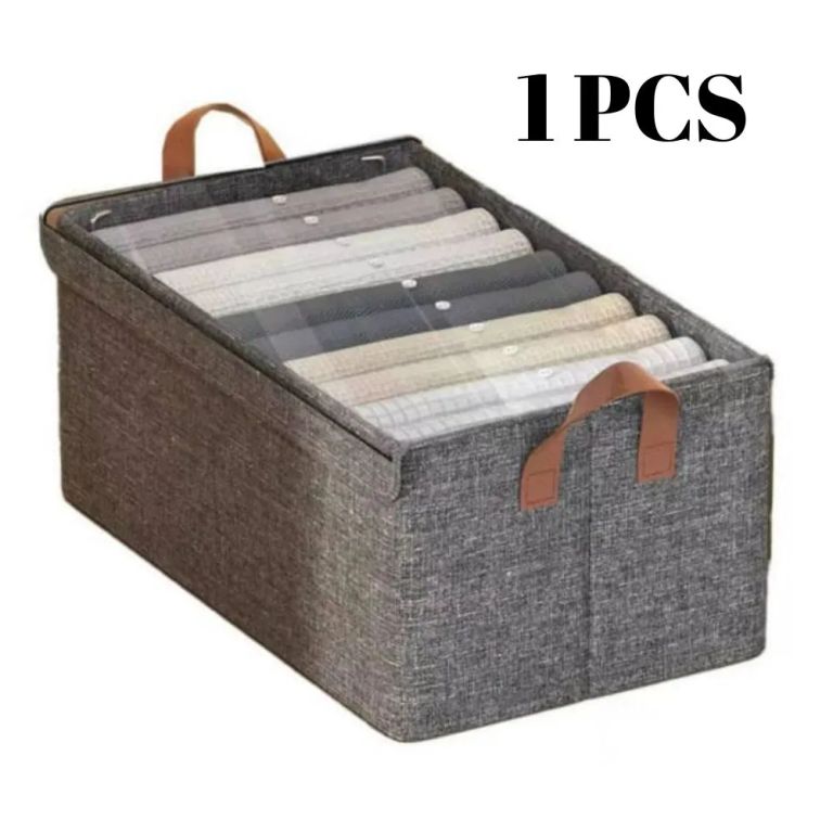 Organizador Multiusos de Ropa Plegable Caja de Almacenamiento Con Tapa