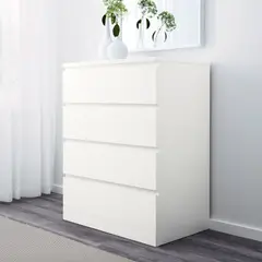 GENERICO - Cómoda Moderna Emiliana 4 Cajones Blanco R&R MUEBLES