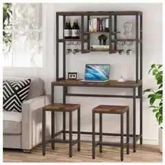 GENERICO - Mueble de Bar Moderno Corina MarrónNegro R&R MUEBLES