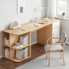 R&R MUEBLES - Escritorio Vintage Luigui Largo 140 cm 1 Cajón 1 Puerta
