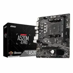 MSI - Motherboard A520M-A PRO Chipset A520 Socket AMD AM4 mATX