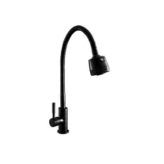 IMPORTADO MC - Llave Ganso Para Cocina en Acero 304 Negro