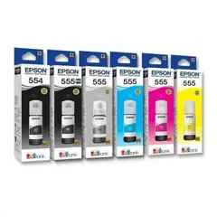 EPSON - Kit de Tintas originales 555 y 554 para L8160 L8180