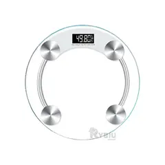 RYBIU IMPORT - Bascula de Pesaje Redondo en Transparente Y+Regalo Agendita