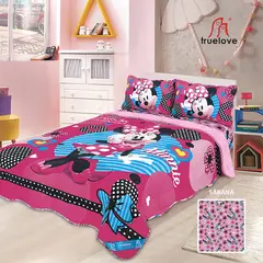 TRUELOVE - Set Cubrecama con Sherpa Minnie Mouse 1.5 plazas