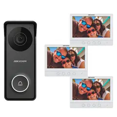 HIKVISION - INTERCOMUNICADOR VIDEOPORTERO DS-KIS213 FULL HD IP65 3 LCD 7