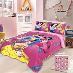 TRUELOVE - Set Cubrecama con Sherpa Princesas 1.5 plazas