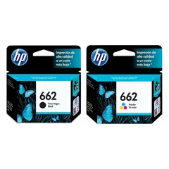 HP - PACK DE CARTUCHO DE (TINTA 662 NEGRO + TRICOLOR)ORIGINAL