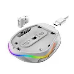 GENIUS - Ratón Ergo 9000s Pro Dual Recargable Inalámbrico/Bt Rosa