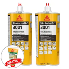 SIKA - Pack 2Und Adhesivo Epóxico para Anclajes Anchorfix 3001 x 600ml