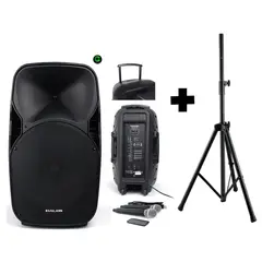 HALION - Combo Parlante Activo PHA-15AL Recargable +TRIPODE SPS502M