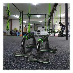 RYBIU IMPORT - Barra de Agarre Bueno Fitness Verde Neutro Y+Regalo Stickers