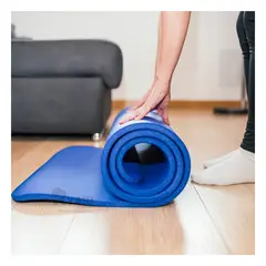 RYBIU IMPORT - Mat para Entrenamiento 8mm de Color Azul Y+Regalo Stickers