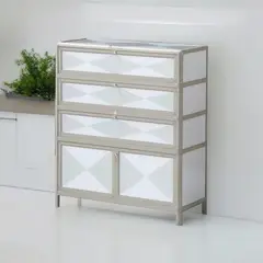 MIN CITY HOME - Zapatera de aluminio y vidrio