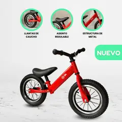 OLLIE - Bicicleta de equilibrio Aro 12 PVC «EQUILIBRIO» Rojo