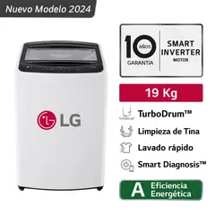 LG - LAVADORA 19 KG CARGA SUPERIOR TURBODRUM WT19WVTB BLANCO.