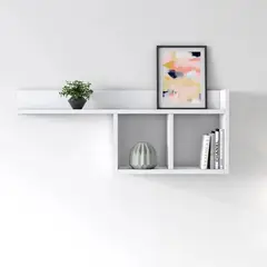 GENERICO - Repisa Flotante Melamina 80x35x20cm Blanco