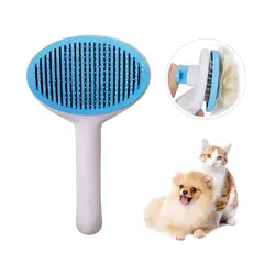 OEM - Cepillo Peine para Mascotas con Botón Quita Pelos