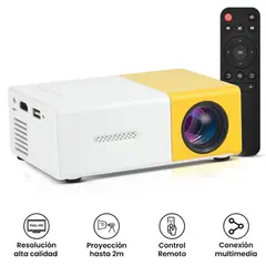 GENERICO - Proyector portátil multimedia led 1080p con control remoto