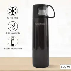 THERMOS - Termo de Bebida con Taza 500 Ml Negro