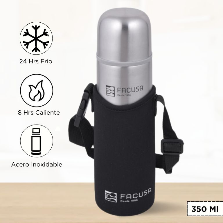 Termo de Bebida Facusa con Funda 350 Ml
