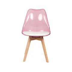 GRUPO CB - Silla Acolchada Modelo Eames Rosado Translúcido