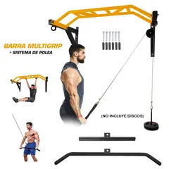 HOLGU - Barra MULTIGRIP para calistenia + SISTEMA DE POLEAS