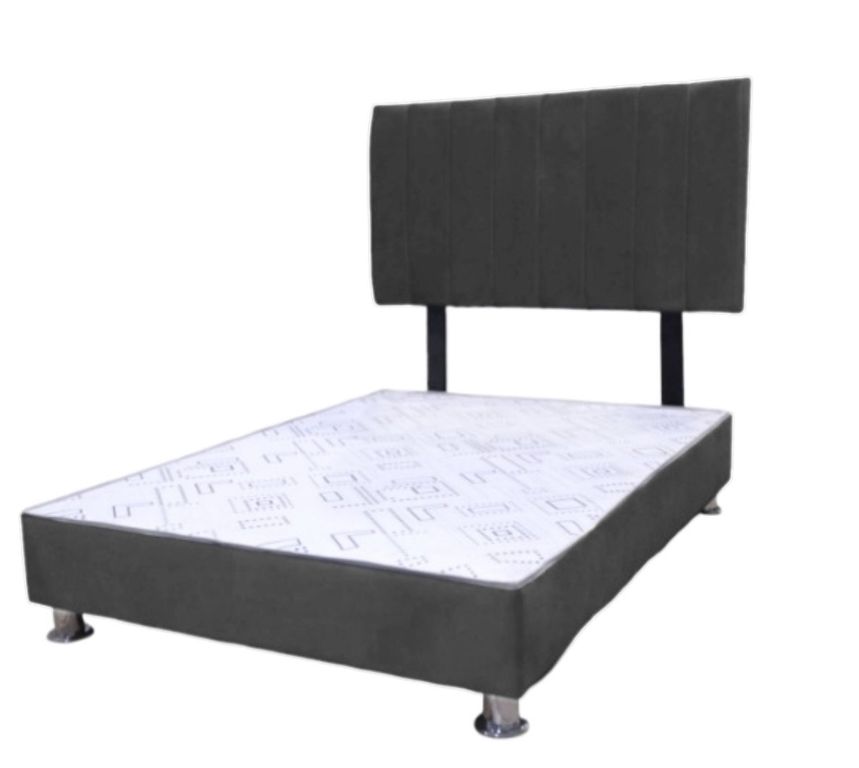 Cama tapizada Cali - Queen - Color Plomo