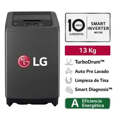 LG - Lavadora Carga Superior 13 Kg WT13BPBK Negro claro