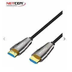 NETCOM - CABLE HDMI 2.0 DE FIBRA OPTICA DE 15 METROS ULTRA HD 4K 60HZ