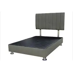 MUEBLES MACRUMO - Cama tapizada Cali - 2 Plz - Color Plomo