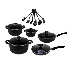 DECOKASA - Set de Ollas Antiadherente y Accesorios 16 PCS - Signature ST01