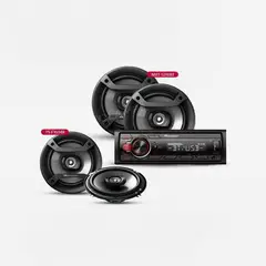 PIONEER - Combo mini parlantes 6.5 pulgadas y autorradio