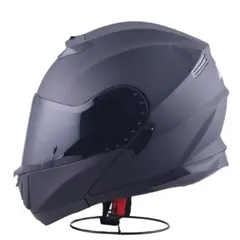 GENERICO - Casco de moto Certificado DOT Articulado en negro