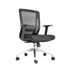 MOBELART - Silla de Oficina Gerente Delphi 2 BA Negro Ergonómica möbelArt